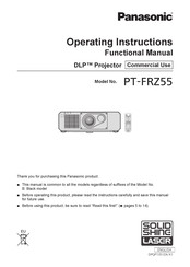 Panasonic PT-FRZ55BEJ Operating Instructions Manual