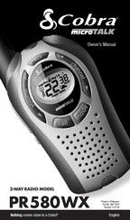 Cobra microTALK PR580WX Owner's Manual