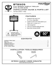 B-Tech Mountlogic BT8505/B Installation Manual & Parts List