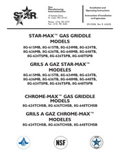 Star Manufacturing International STAR-MAX 8G-624TSPB Installation And Operating Instructions Manual