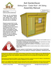 OLT GS84-SLIDER-CEDAR-AK Assembly Manual