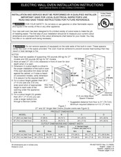 Frigidaire FFEW3026TD Installation Instructions Manual