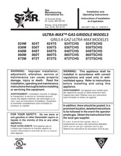 Star Manufacturing International ULTRA-MAX 824TSCHS Installation And Operating Instructions Manual