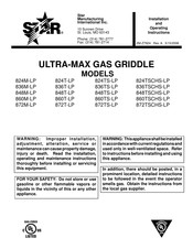 Star Manufacturing International ULTRA-MAX 848TSCHS-LP Installation And Operating Instructions Manual