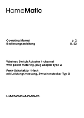 Homematic HM-ES-PMSw1-Pl-DN-R3 Operating Manual