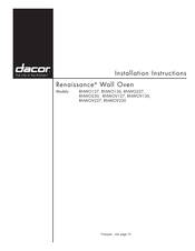 Dacor Renaissance RNWO230PS Installation Instructions Manual