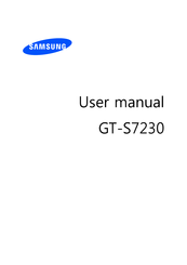 Samsung GT-S7230 User Manual