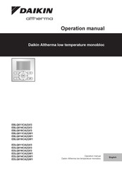 Daikin Altherma EBLQ011-016C3W1 Operation Manual