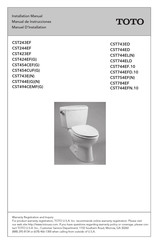 Toto CST454CEFG Installation Manual