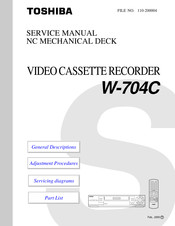 Toshiba W-704C Service Manual