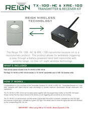 REIGN X R E - 1 0 0 Manual