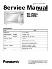 Panasonic NN-S723WL Service Manual