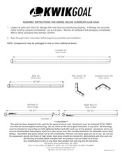 KwikGoal 2B3003 Assembly Instructions Manual
