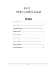 Celec ES-10 Field Installation Manual