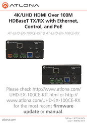 Atlona AT-UHD-EX-100CE-TX Manual