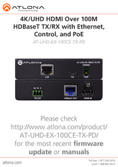 Atlona AT-UHD-EX-100CE-TX-PD Manual
