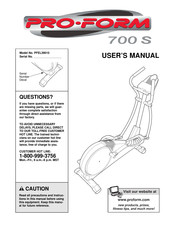 Pro-Form 700 S User Manual