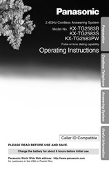 Panasonic KX-TG2583PW Operating Instructions Manual