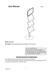 Displays2go DGBP3BL User Manual