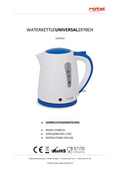 Rotel UNIVERSAL 2970CH Instructions For Use Manual