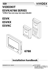Videx ESVKX Series Installation Handbook
