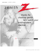 Zenith A27A23W Operating Manual And Warranty