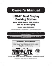Tripp Lite U442-DOCK20-B Owner's Manual