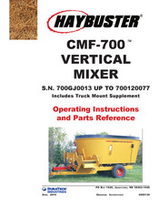 DuraTech Industries HAYBUSTER CMF-700 Operating Instructions And Parts Reference