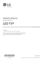 LG 65SM9500PVA.AFB Owner's Manual
