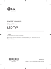 LG 43UN7340PVC.ANR Owner's Manual