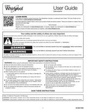 Whirlpool WDF120PAFB0 User Manual