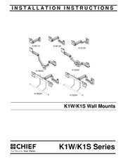 CHIEF K1W Series Installation Instructions Manual