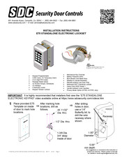 SDC E75 Series Installation Instructions Manual