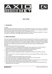 AXIOMET AX-C708 Manual