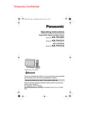 Panasonic KX-TH1201 Operating Instructions Manual