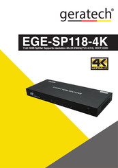 geratech EGE-SP118-4K Manual