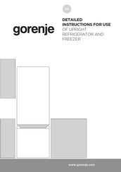 Gorenje RK4172ANW Detailed Instructions For Use