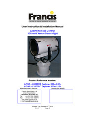 Francis Searchlights A7145 User Instruction & Installation Manual