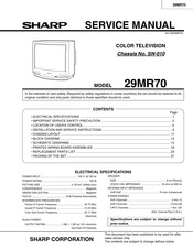 Sharp 29MR70 Service Manual