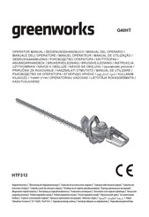 GreenWorks G40HT61K2 Operator's Manual