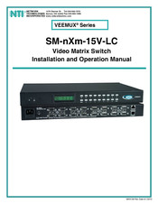 NTI VEEMUX SM X 15V-LC Series Installation And Operation Manual