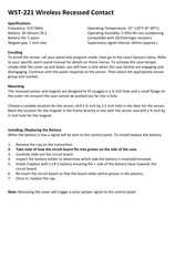 Ecolink WST-221 Manual
