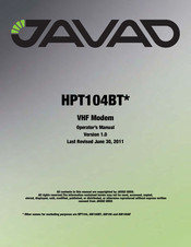 Javad HPT104BT Series Operator's Manual