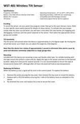 Ecolink WST-401 Manual