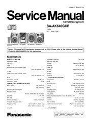 Panasonic SA-AK640GCP Service Manual