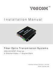 Voscom VOS-2010FDT Series Installation Manual