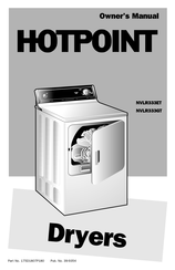 GE Hotpoint NVLR333GV0AA Owner's Manual