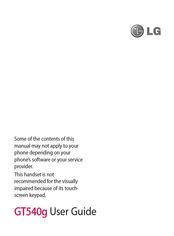 LG GT540G User Manual