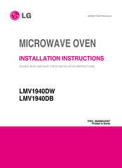 LG LMV1940DW Installation Instructions Manual
