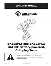 Textron Greenlee EK622PLX22 Operation Manual